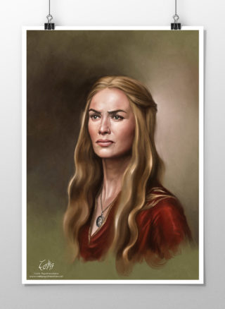 Cersei Lannister portrait from Game of Thrones print