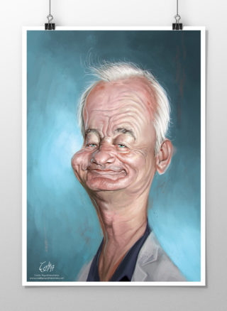Bill Murray caricature print