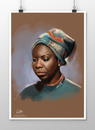 Nina Simone portrait print
