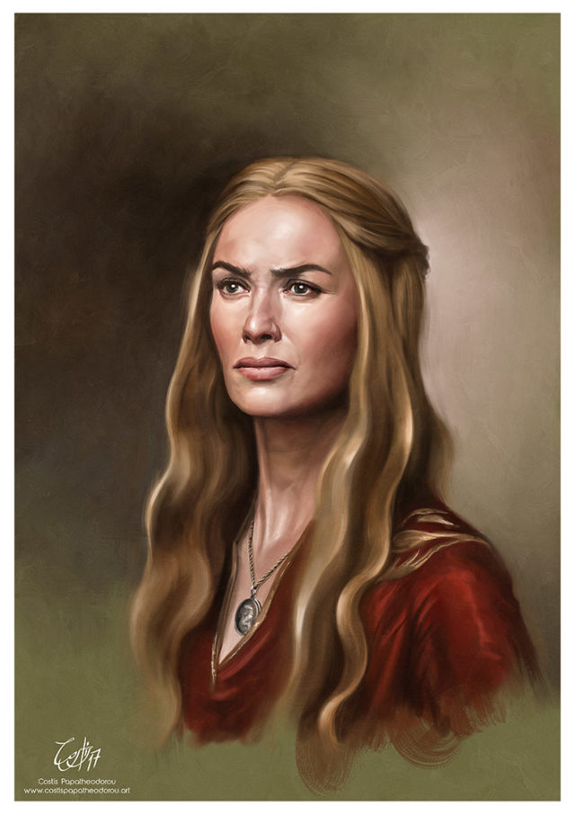 Cersei Lannister portrait from Game of Thrones