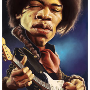 Jimi Hendrix caricature