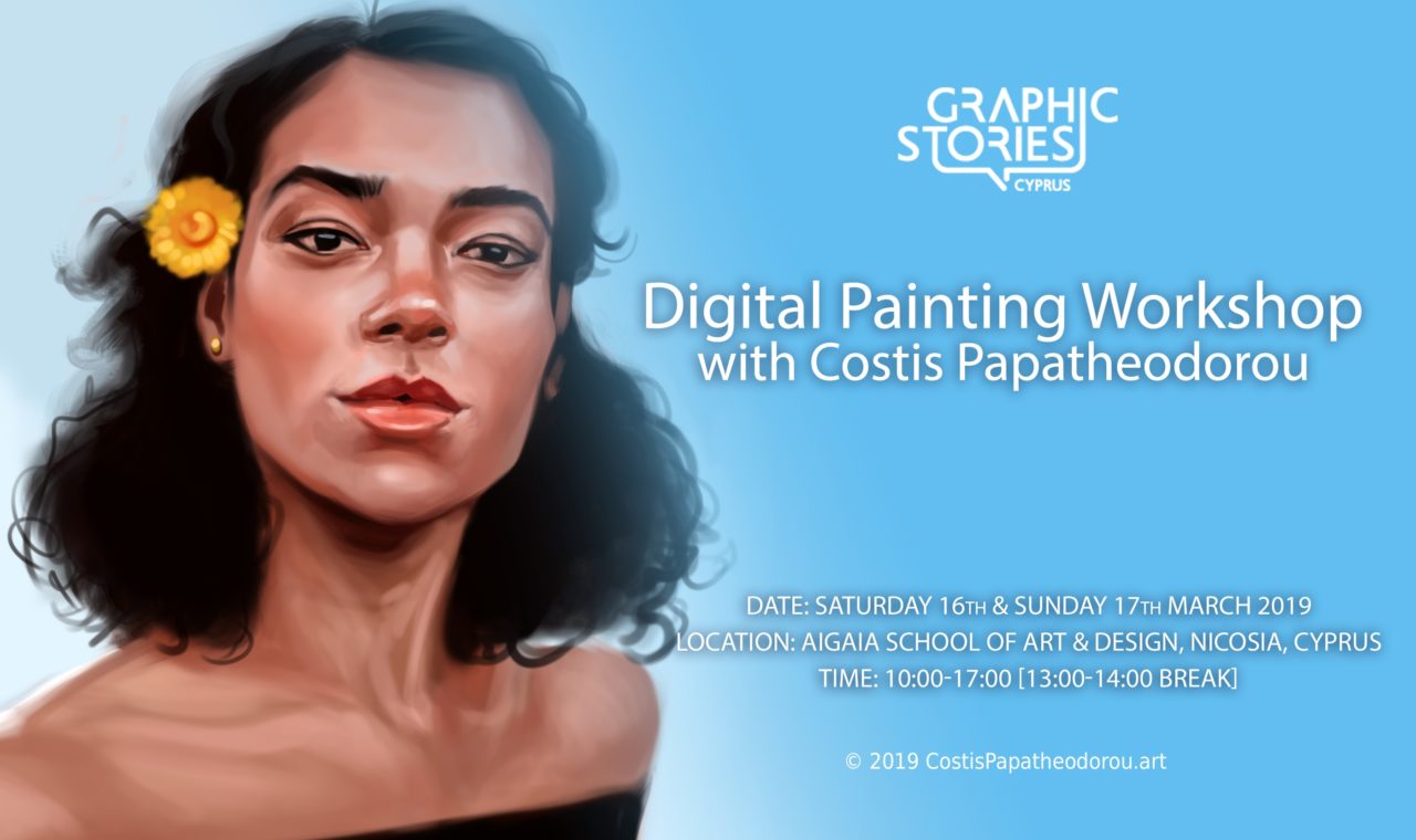 Costis Papatheodorou's digital painting workshop at Graphic Stories Cyprus